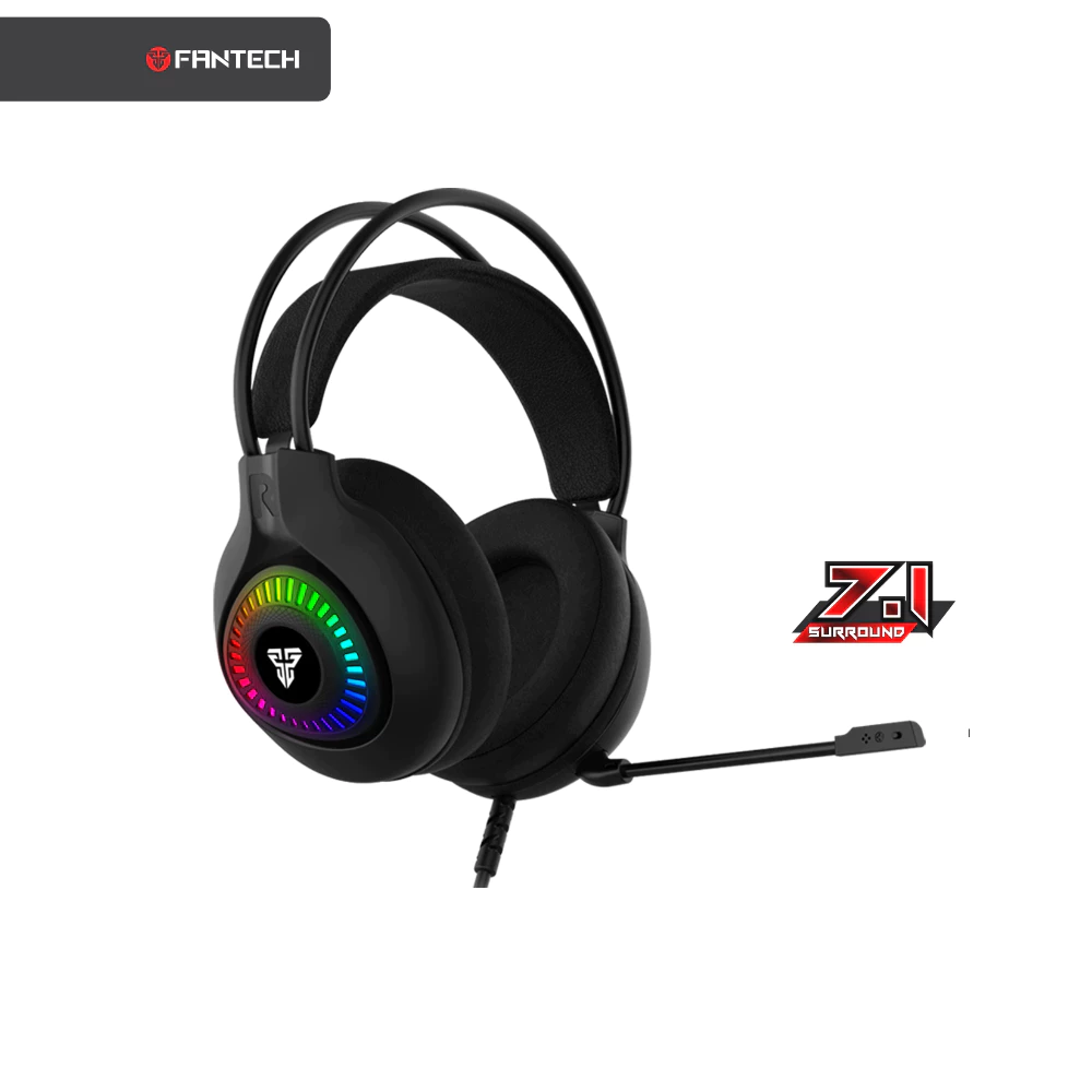 FANTECH หูฟังเกมมิ่งระบบเสียง 7.1 รุ่น HG25 ORBIT มีไมโครโฟนและไฟ RGB รอบหูฟัง เหมาะสำหรับเกมแนว FPS, RTS, MOBA