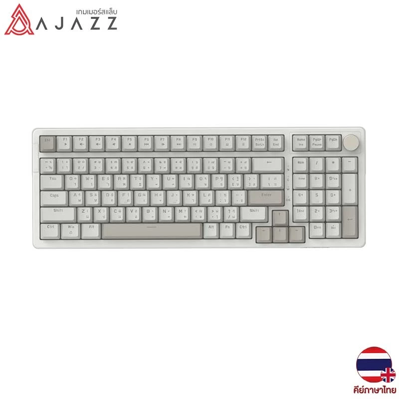 Ajazz AK992 Retro คีย์บอร์ดเกมมิ่ง Mechanical Keyboard 99 คีย์ Red Switch แบบ Gasket